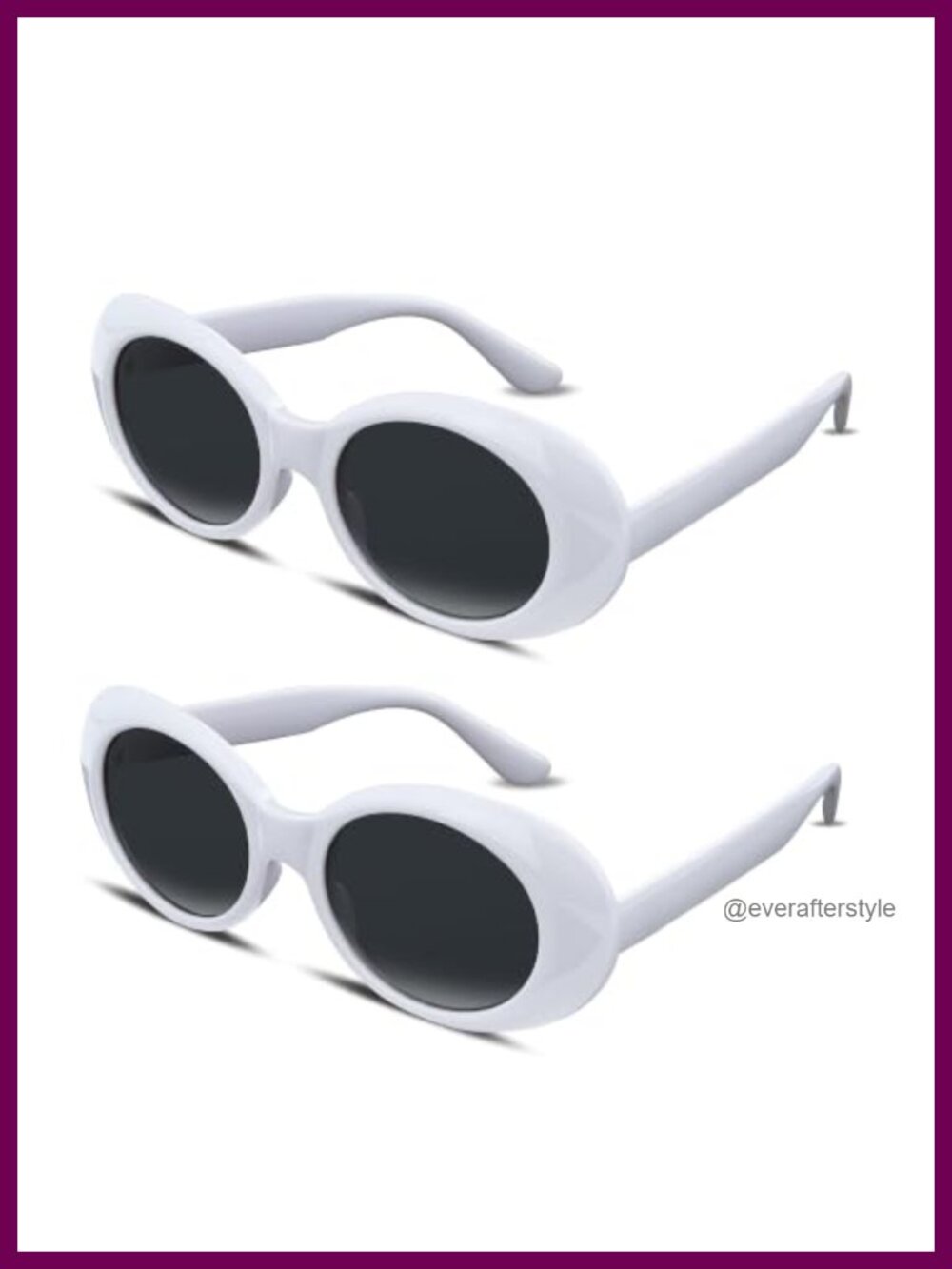 Oval Retro Sunglasses UV400 Full Frame Clout Goggles